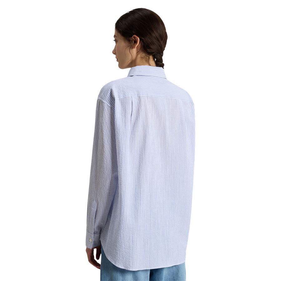 Camicia in cotone seersucker da donna Woolrich | CFWWSI021331010